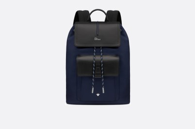 mini sac à dos MOTION bleu marine et veau noir DIOR